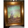 Image 2 : Rouge Simpson Vintage Western Oil on Canvas custom framed