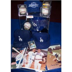 (11X The Bid) Ultimate Signed Dodger Items Lot.