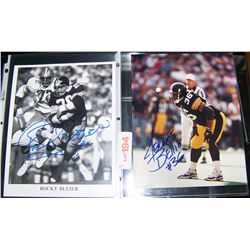 Two Signed Pittsburgh Steelers Pictures. Jerome Bettis and Rocky Blier.