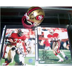 Three Signed S.F. 49ers Items.