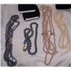 Image 2 : Two Chinese FreshwaterBlue and Gray Pearl Necklaces and Four Faux Pearl Necklaces.