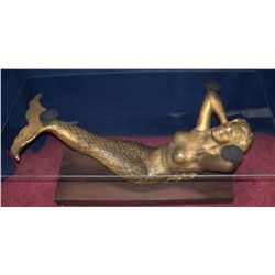 Vintage Gilt MERMAID glass to table