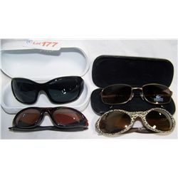 (4) Piece lot of like new Sunglasses (1) Lacoste (3) Oakey as shown