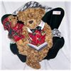 Image 1 : "Twas the Night Before Christmas" Teddy Bear reading book on chair w/  Baby bear on lap. How Cute.