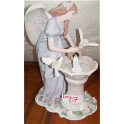 ANGEL AT Fountain Hand painted 22"T statue.