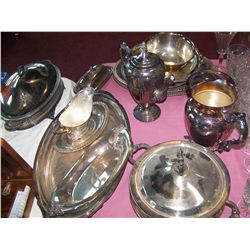 14 pc. Silver Colored Service Ware.
