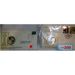 (2X The Bid) Pure Irish Silver .999 Fine, and Ottawa Canada Sterling Silver Proof Medal, and...
