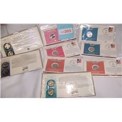 (10X The Bid) AZ, SD, MD, AR, ME, IA, UT, TX, and WY Quarters Commemorative Covers.