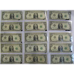(15X The Bid) 1963-B Barr Notes, Mixed Grades.