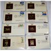 Image 1 : (8X The Bid) First Day Issue Postage Covers. Gold Stamps.