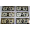 Image 1 : (6X The Bid) 1934-C $5 Silver Certificates, Mixed Grades.