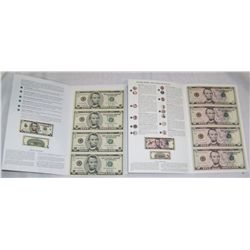 (2x$)  UNCUT $5 B.E.P SHEETS 2006