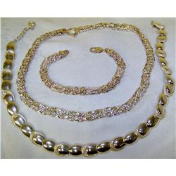 Sterling Silver necklaces & bracelet 120.4 grams