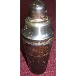 Vintage Drink Shaker w/ drink recipes engraved  on the side.