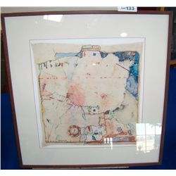 Frank Sampson Orig. Oil and Acrylic on Cloth. "Western Map Series 1" 1982.
