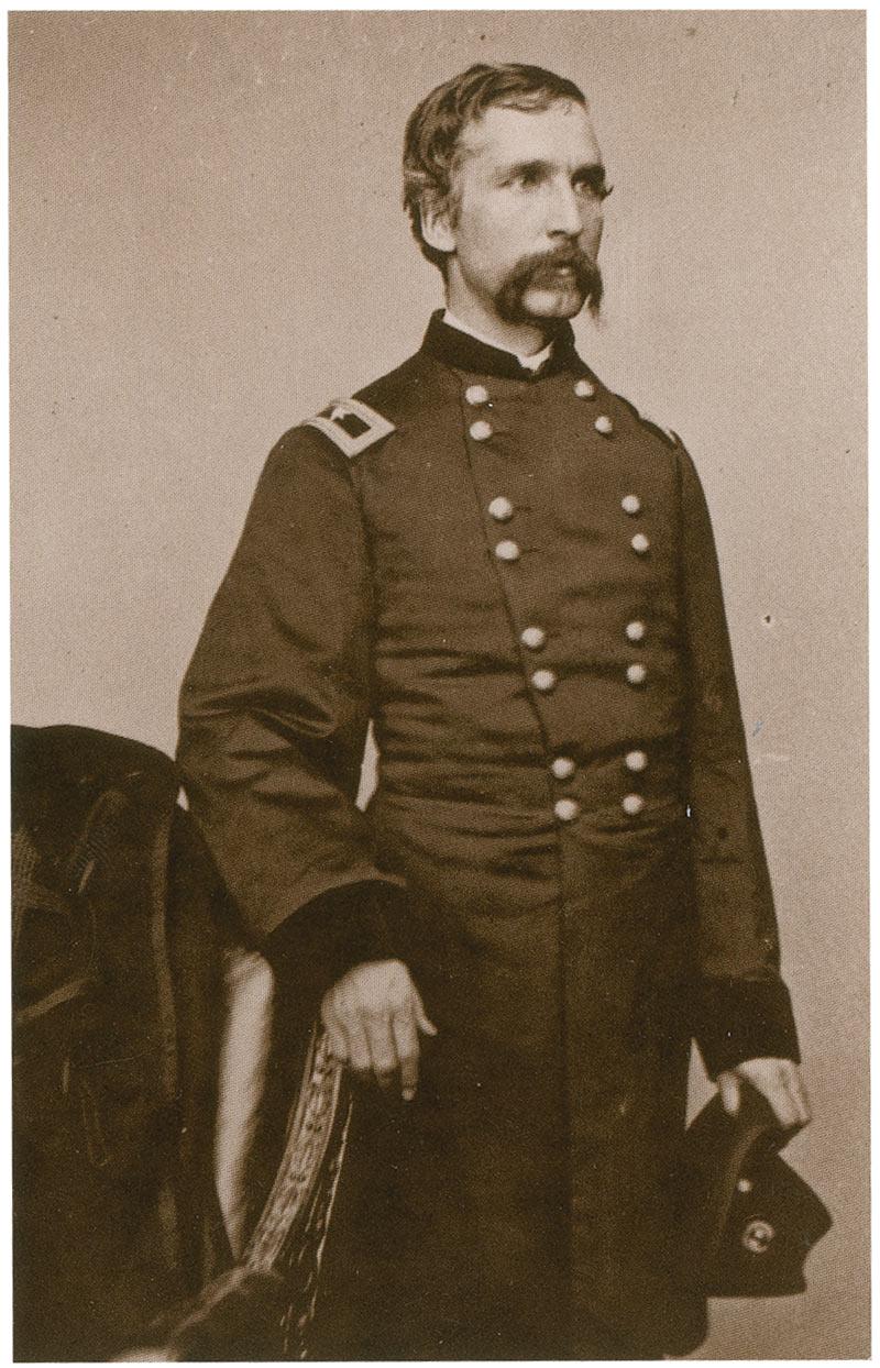 A portrait of General Joshua L. Chamberlain, a key figure in the American Civil War and A portrait of General Joshua L. Chamberlain, a key figure in the American Civil War and