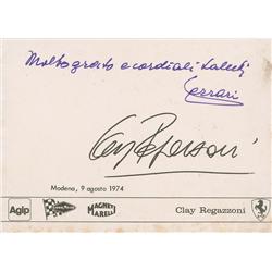 Enzo Ferrari and Clay Regazzoni