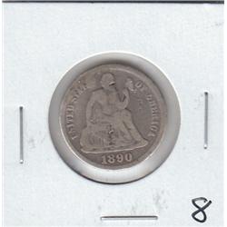 SEATED DIME 1890