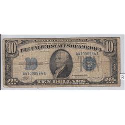 $10 SILVER CERTIFICATE 1934