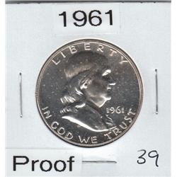 1961 PROOF FRANKLIN HALF BLAZING APPEAL