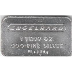 ENGELHARD 1 OUNCE SILVER BAR .999 FINE
