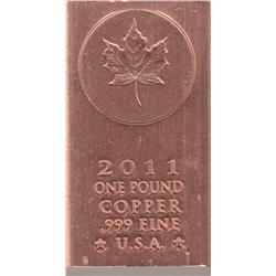 ONE SOLID POUND OF PURE COPPER BAR