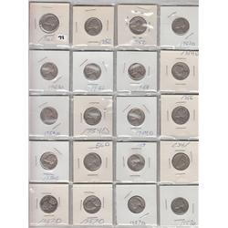 SHEET OF OLD NICKELS