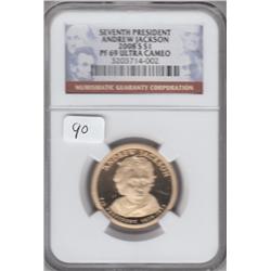 PROOF 69 $1 NGC JACKSON