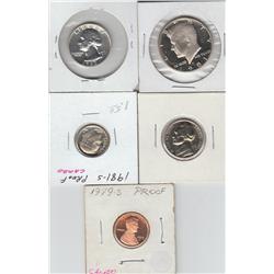 PROOF COINS VARIOUS DATES