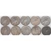 Image 2 : GROUP OF 10 SILVER $1 PEACE DOLLARS VARIOUS DATES