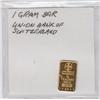 Image 1 : GOLD BAR SWITZERLAND 1 GRAM PURE GOLD 999.9 FINE