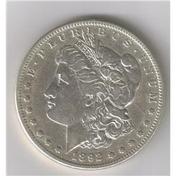 1892-S EF-40 MORGAN SILVER DOLLAR, STRONG STRIKE, RARE DATE!