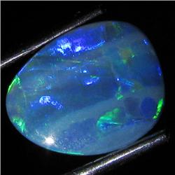 2.07ct Australian Black Opal Doublet Full Fire (GEM-35971)