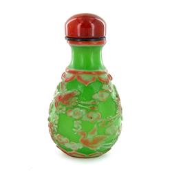 Antique Chinese Peking Glass Snuff Bottle (ANT-1491)