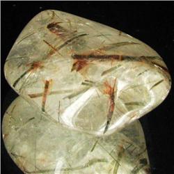 58.8ct Tourmaline Rutilated Quartz Freeform Cabochon (GEM-33887)