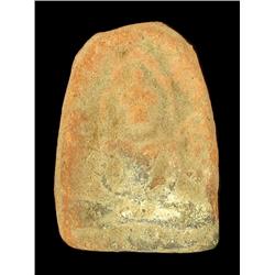 Antique Thai Clay Buddha Amulet 1920s Gam Peng (ANT-1155)