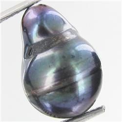8.46ct Baroque Peacock Black South Sea Saltwater Pearl (GEM-33228)