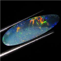 2.75ct Australian Black Opal Doublet Full Fire (GEM-36511)