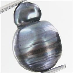 10.56ct Baroque Peacock Black South Sea Saltwater Pearl (GEM-33297)