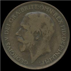 1912H Britain 1p F/VF ERROR (COI-8889)