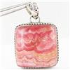 110twc Rhodocrosite Sterling Pendant (JEW-3372)
