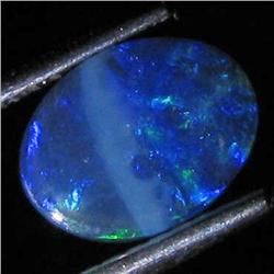 0.82ct Australian Black Opal Doublet Full Fire (GEM-36065)
