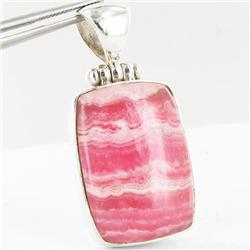 55twc Rhodocrosite Sterling Pendant (JEW-3374)