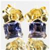 Image 1 : 1.17twc Iolite 10k Gold Earrings (JEW-2910)