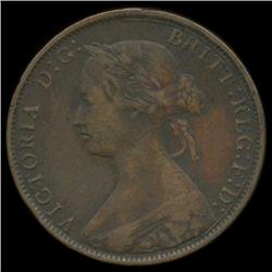 1862 Victoria Halfpenny Hi Grade (COI-7126)