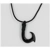 Rare Buffalo Horn Hawaii Fishhook Pendant Choker (JEW-1414)