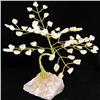 Image 1 : Handcrafted Rose Quartz Brass Wire Tree (DEC-438)