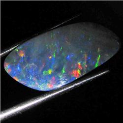5.6ct Australian Black Opal Doublet Full Fire (GEM-36501)