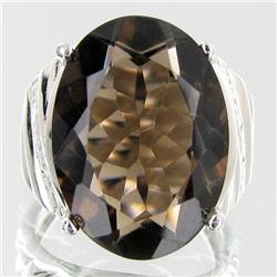 56.13twc Smoky Quartz Sterling Ring (JEW-3413)