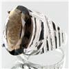 Image 2 : 56.13twc Smoky Quartz Sterling Ring (JEW-3413)